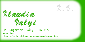 klaudia valyi business card